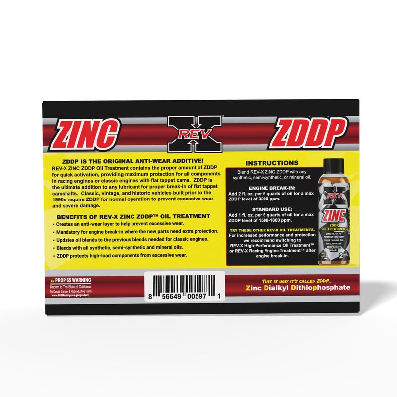 REV X REV-X Zinc ZDDP Oil Additive - 2 fl. oz. (5 Pack) - Image 3
